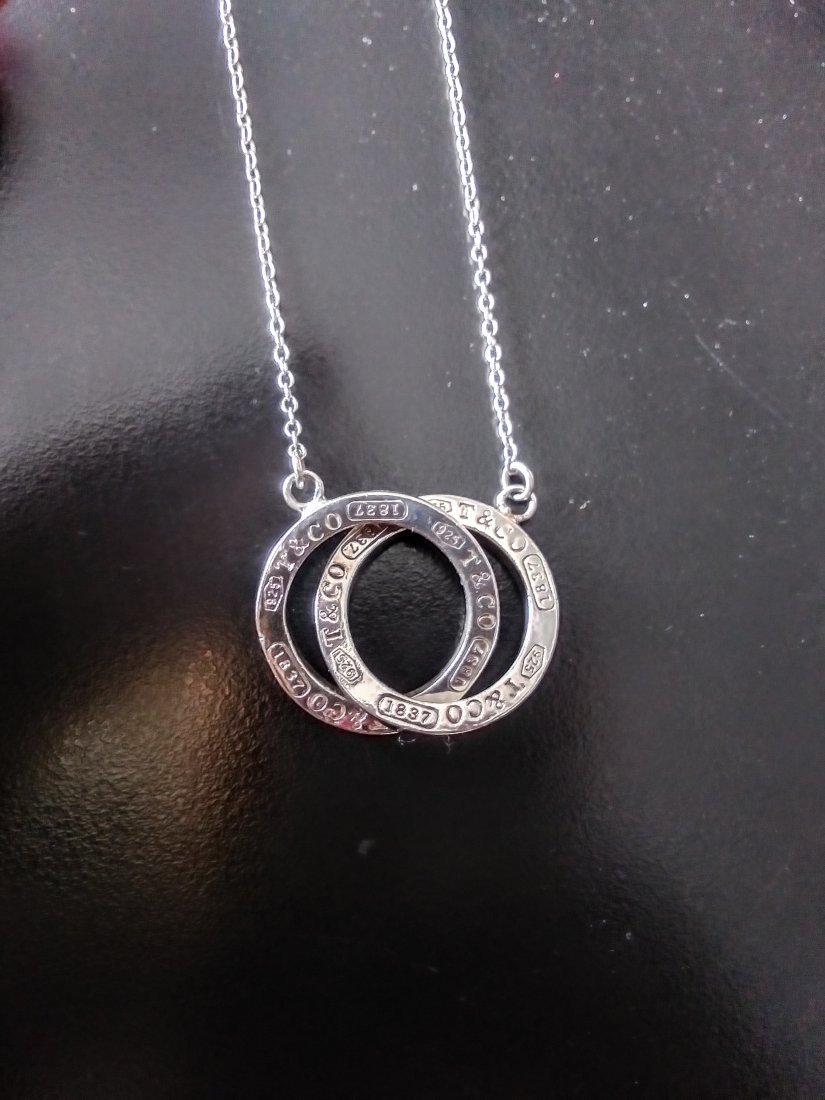 Tiffany & Co. Sterling Silver Double circle Necklace (1 of 3)