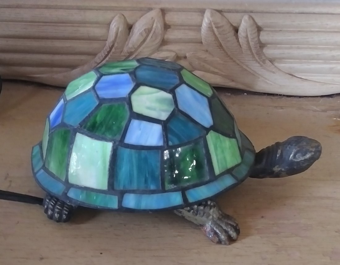 Stained glass Turtle 🐢 table light UNIQUE (1 of 2)