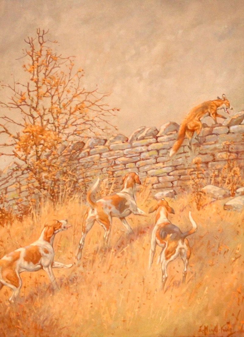 Meade-King, Eric - Stonewalled: Eric Meade-King (British, 1911-1987) - Stonewalled. Watercolor, gouache. Signed.