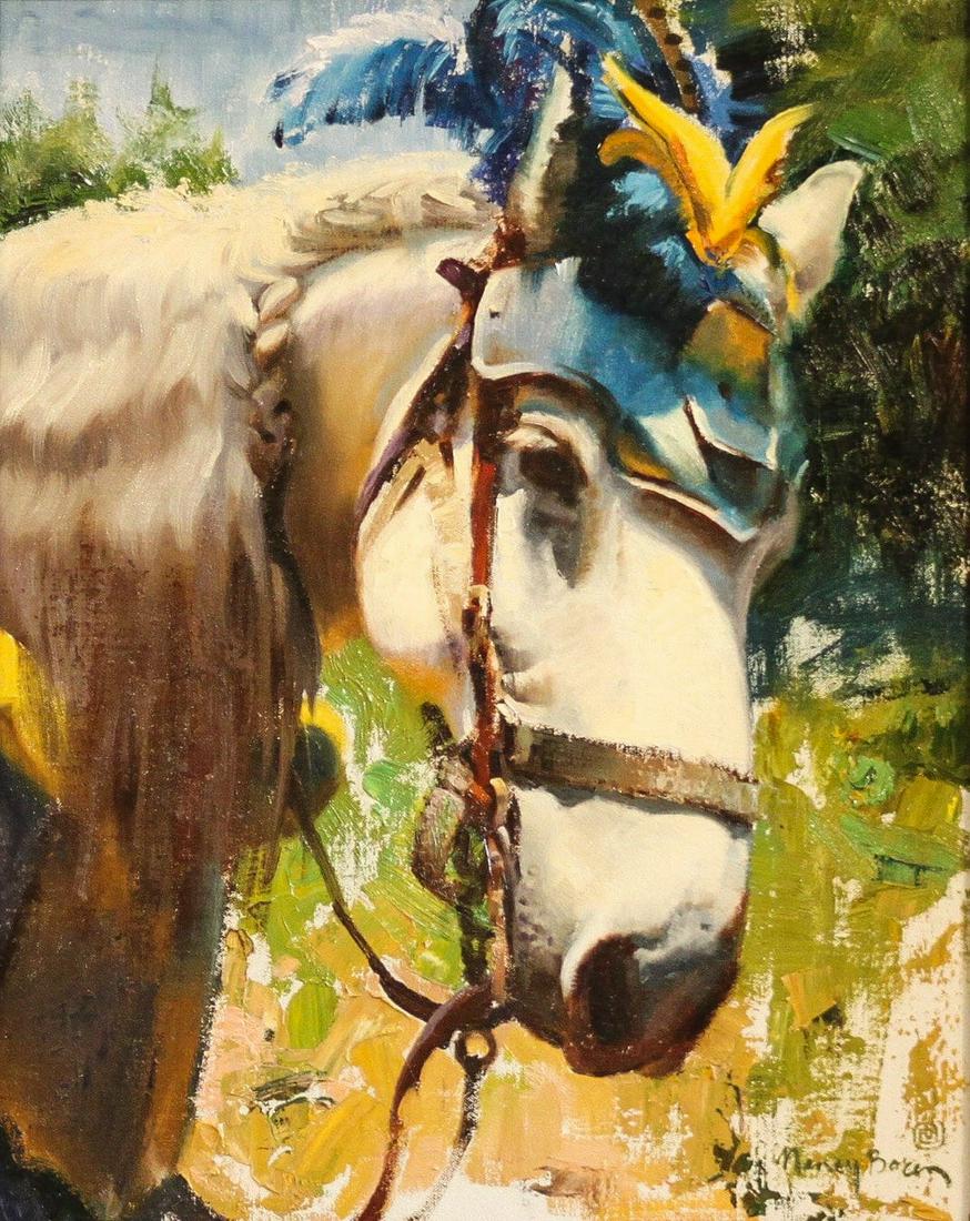 Boren, Nancy - Stepping Out: Nancy Boren (American, b. 1955) - Stepping Out. Oil on canvas. Signed.