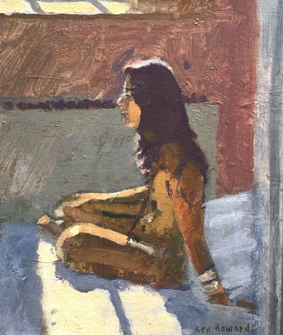 Howard, Ken - Sarah, Summer Morning: Ken Howard (British, b. 1932) - Sarah, Summer Morning. Oil on board. Signed.