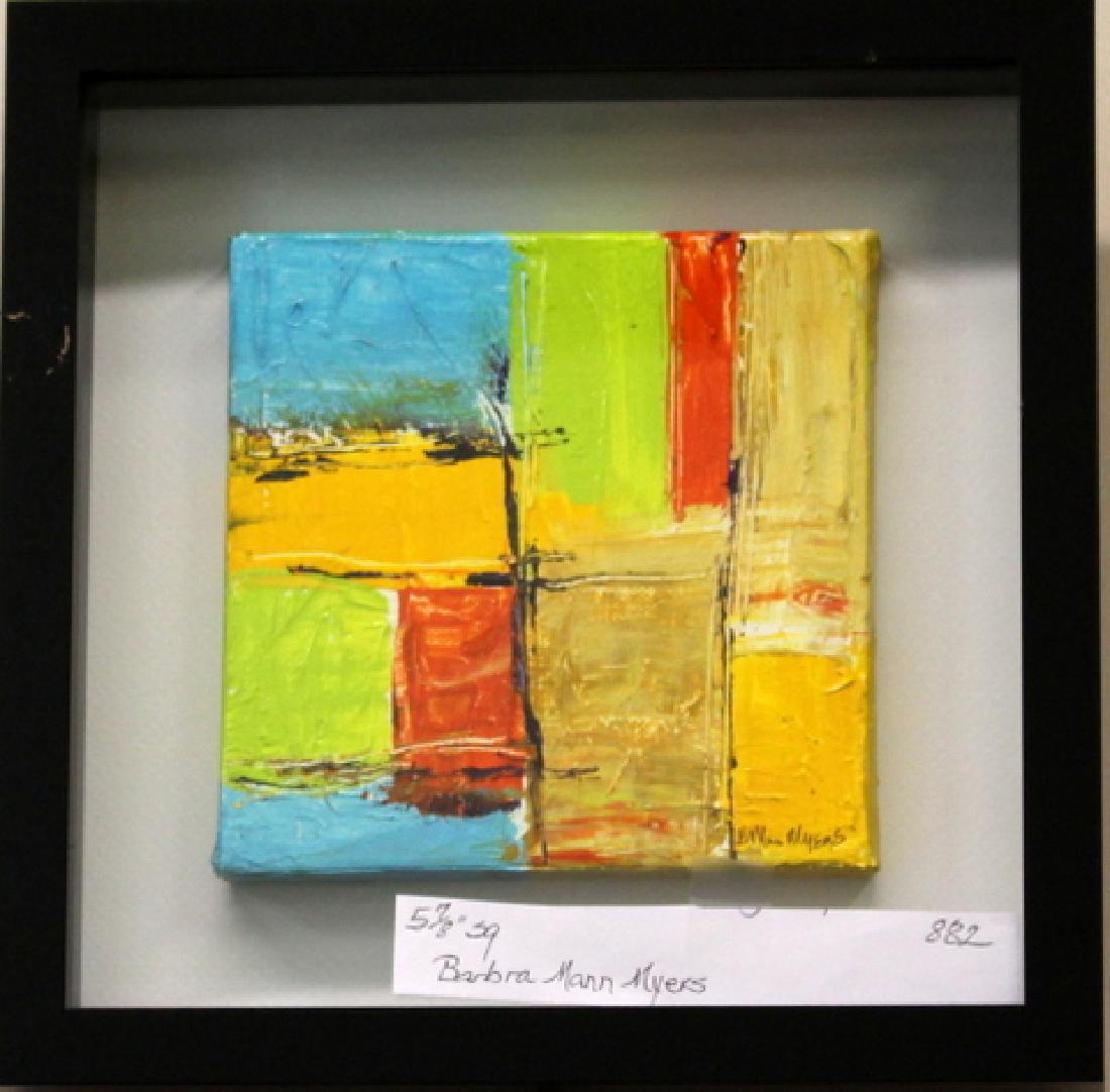 FRAMED ABSTRACT OIL ON CANVAS (1 of 3)