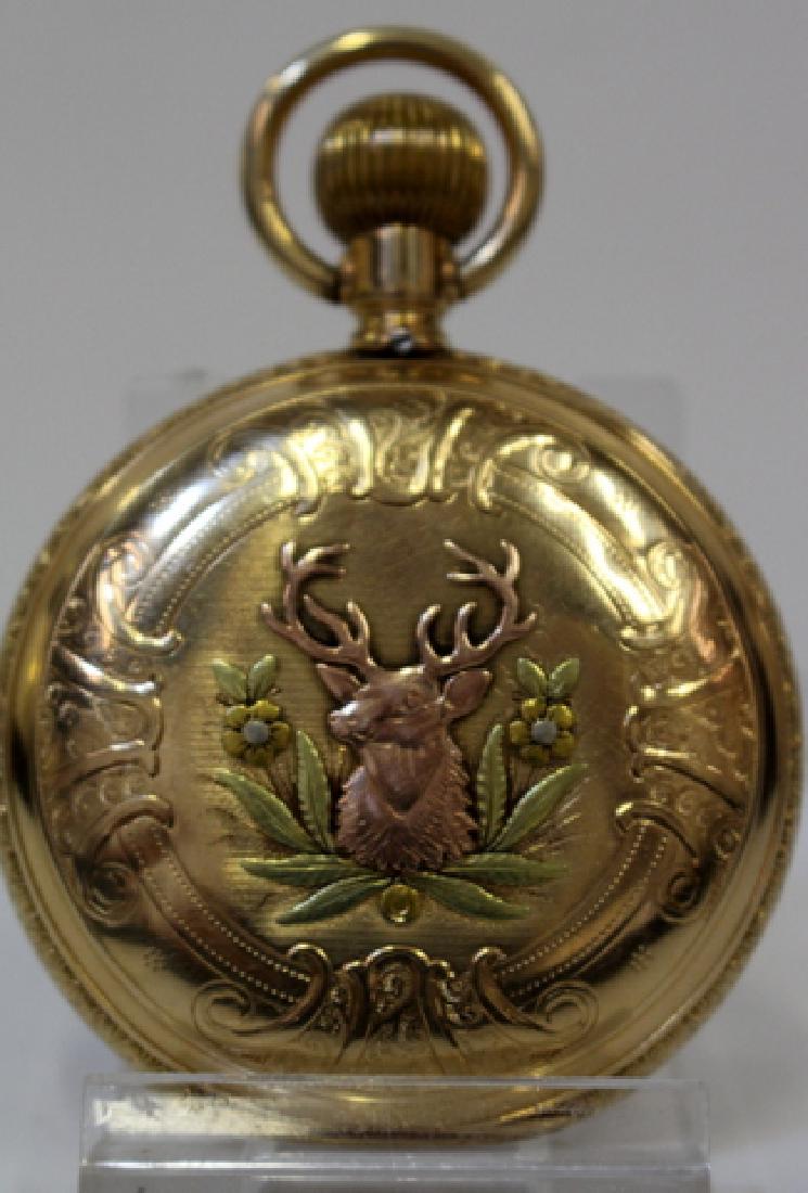 14K TRI-COLOR GOLD WALTHAM POCKET WATCH (1 of 16)
