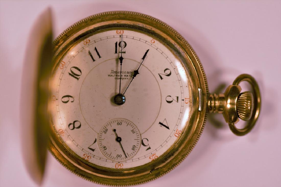 HUNTER CASE AMERICAN WALTHAM POCKET WATCH (1 of 8)