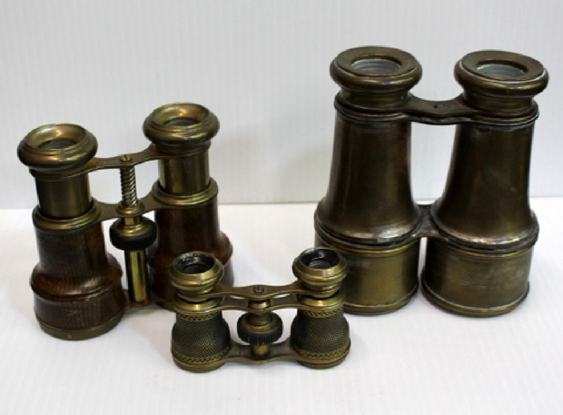 THREE ANTIQUE BINOCULARS (1 of 17)