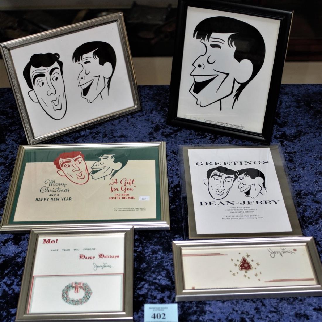FRAMED DEAN MARTIN AND JERRY LEWIS ITEMS (1 of 9)