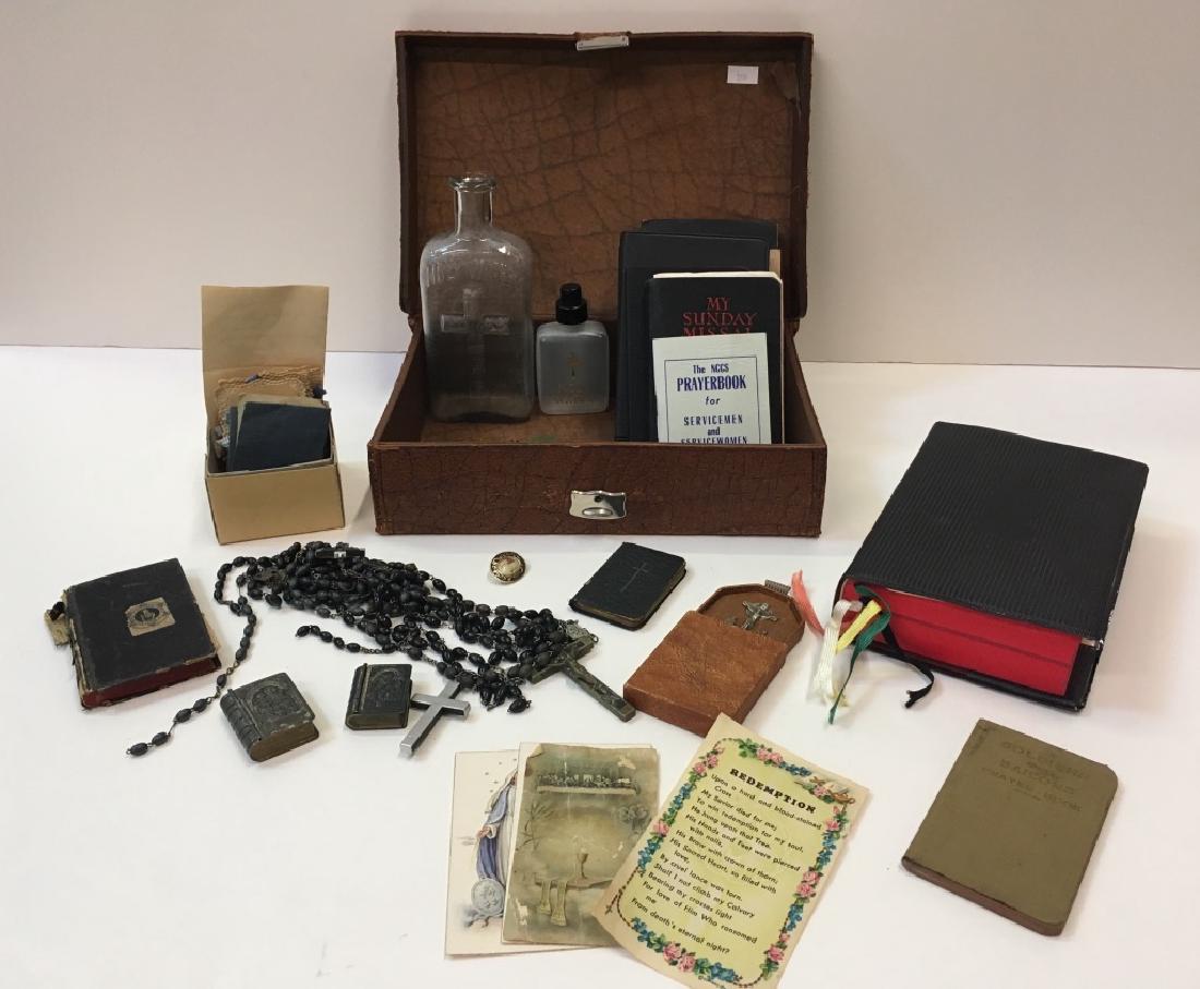 ASSORTED VINTAGE RELIGIOUS ITEMS & PRAYER BOOKS (1 of 5)