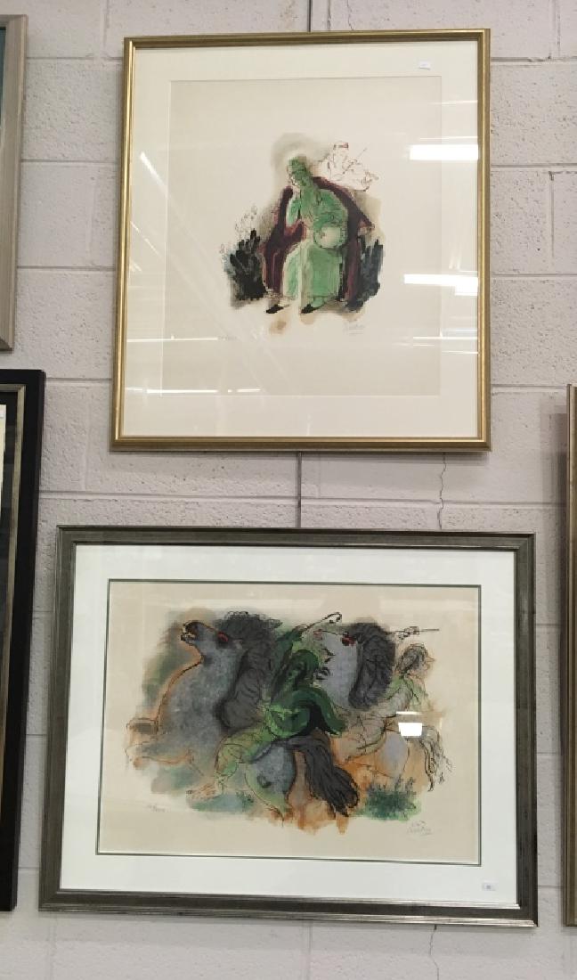 TWO PCS OF ARTWORK BY REUVEN RUBIN (1 of 8)