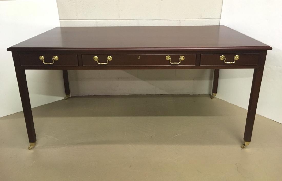 OWEN SUTER'S MAHOGANY THREE DRAWER DESK (1 of 7)