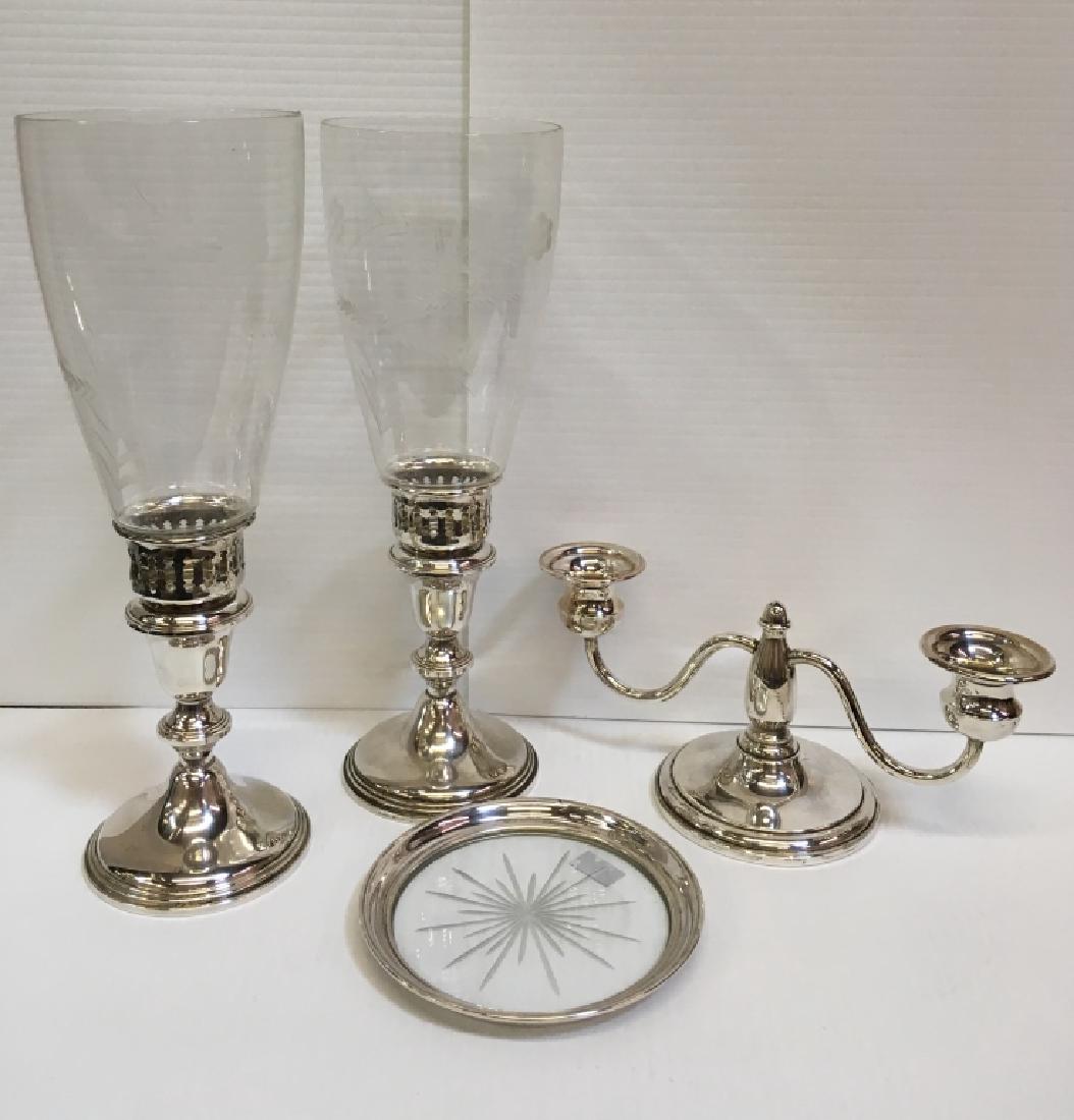 FOUR PCS OF STERLING HOLLOW WARE (1 of 8)