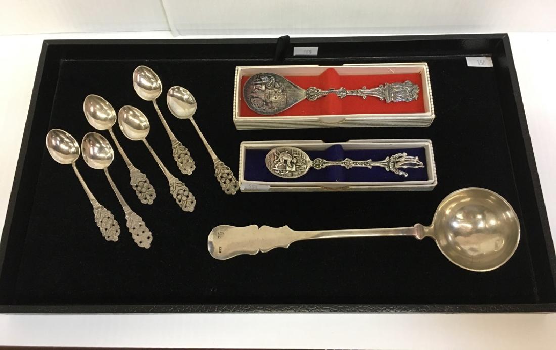 NINE PCS OF FLATWARE - 13 LOTH, STERLING & PLATE (1 of 6)