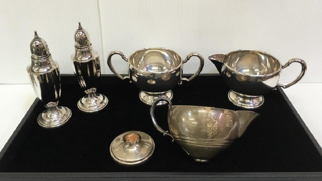 FIVE PCS OF STERLING HOLLOW WARE (1 of 5)