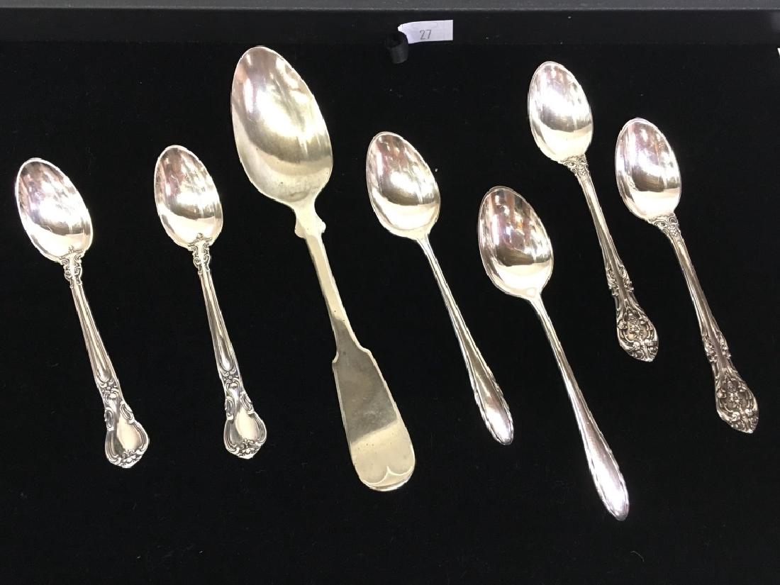 SEVEN PCS OF STERLING & COIN FLATWARE (1 of 4)