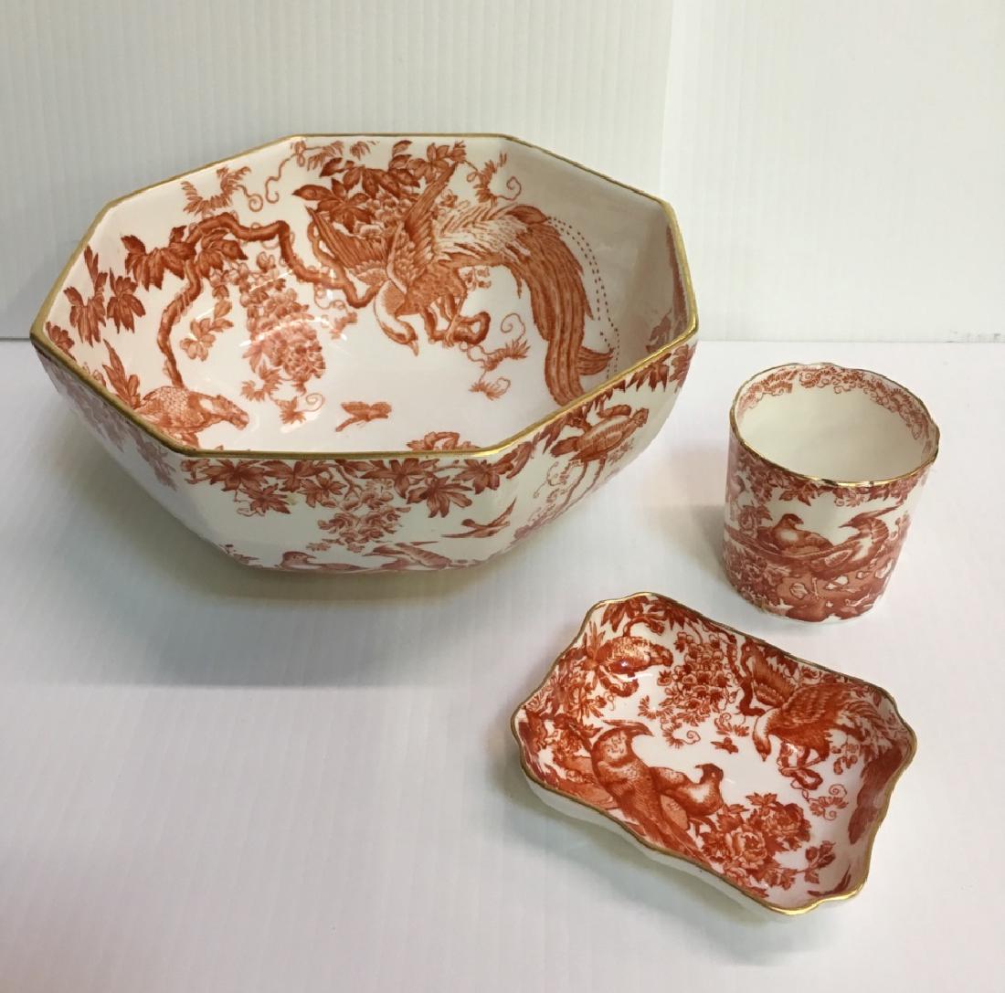 3 PCS OF ROYAL CROWN DERBY "RED AVES" PATTERN (1 of 10)