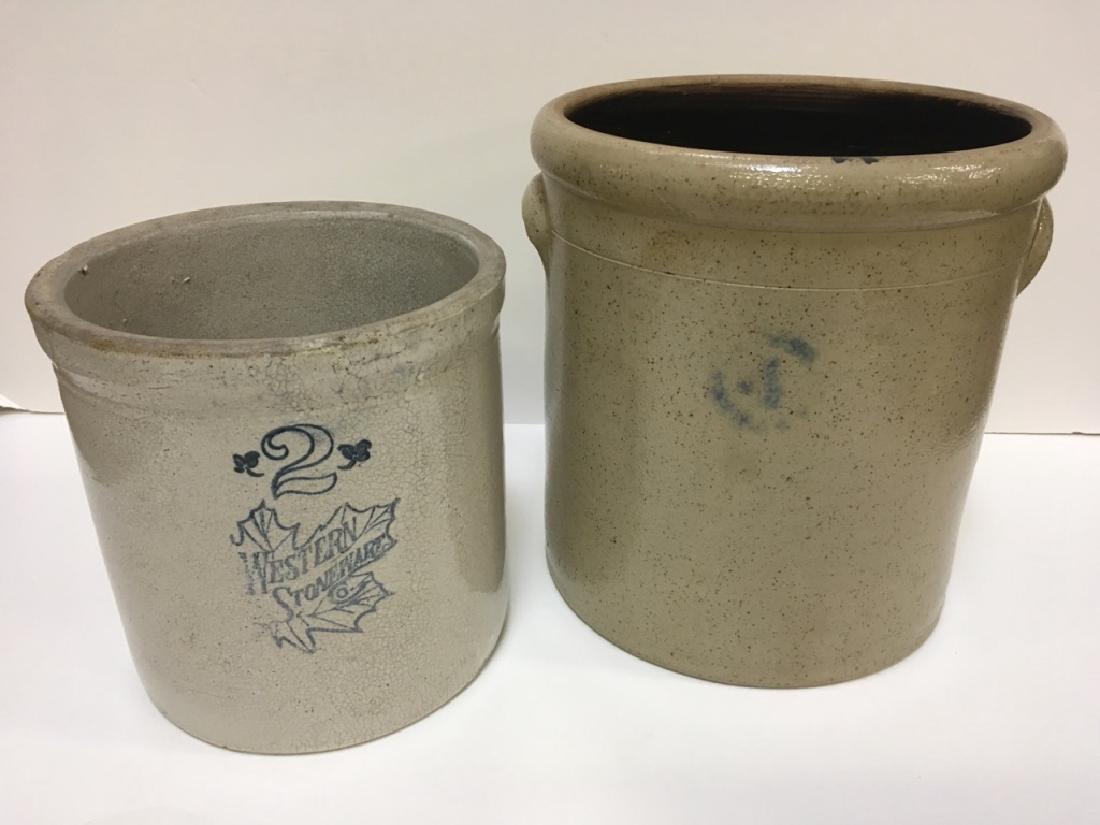 TWO VINTAGE CROCKS (1 of 11)