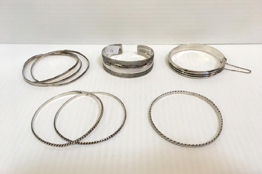 EIGHT 925 BANGLE & CUFF BRACELETS (1 of 15)