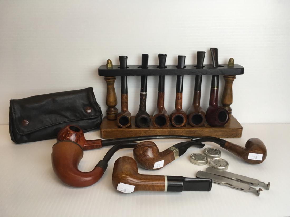 11 ESTATE PIPES, TAMPERS, POUCH & STAND (1 of 15)