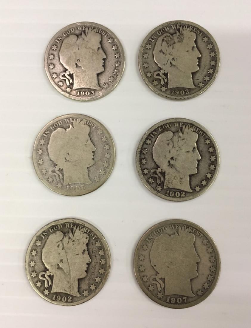6 BARBER HALF DOLLARS (1 of 8)