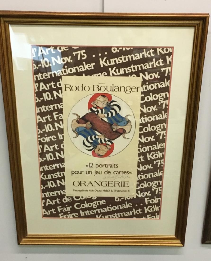 FRAMED LITHOGRAPH BY GRACIELA RODO BOULANGER: Bolivian artist Graciela Rodo Boulanger (1935 La Paz) - signed & numbered 151/161 - for the International Art Fair Cologne 1975 (Internationaler Kunstmarkt Koln) - lithograph translates "Twelve Portra