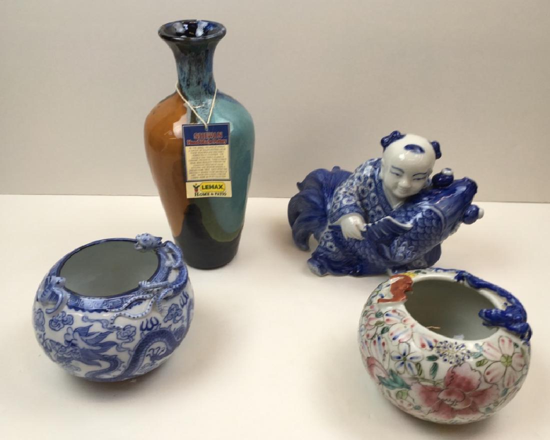 4 PCS OF CHINESE POTTERY & PORCELAIN (1 of 14)