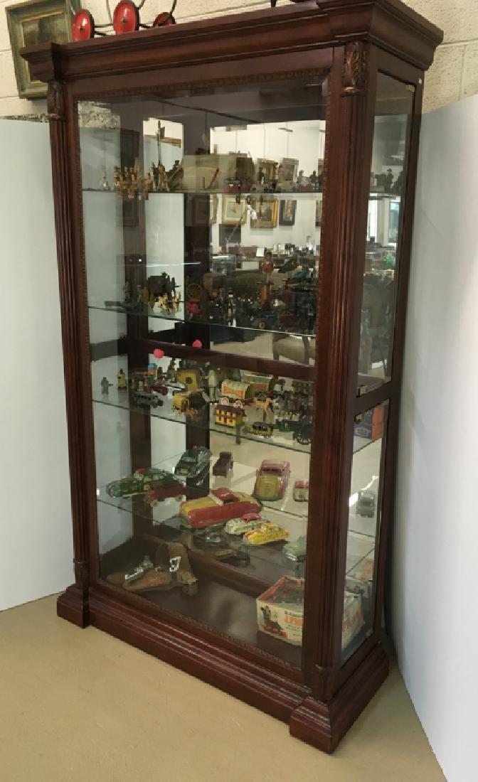 GLASS FRONT MAHOGANY FINISH DISPLAY CABINET (1 of 6)