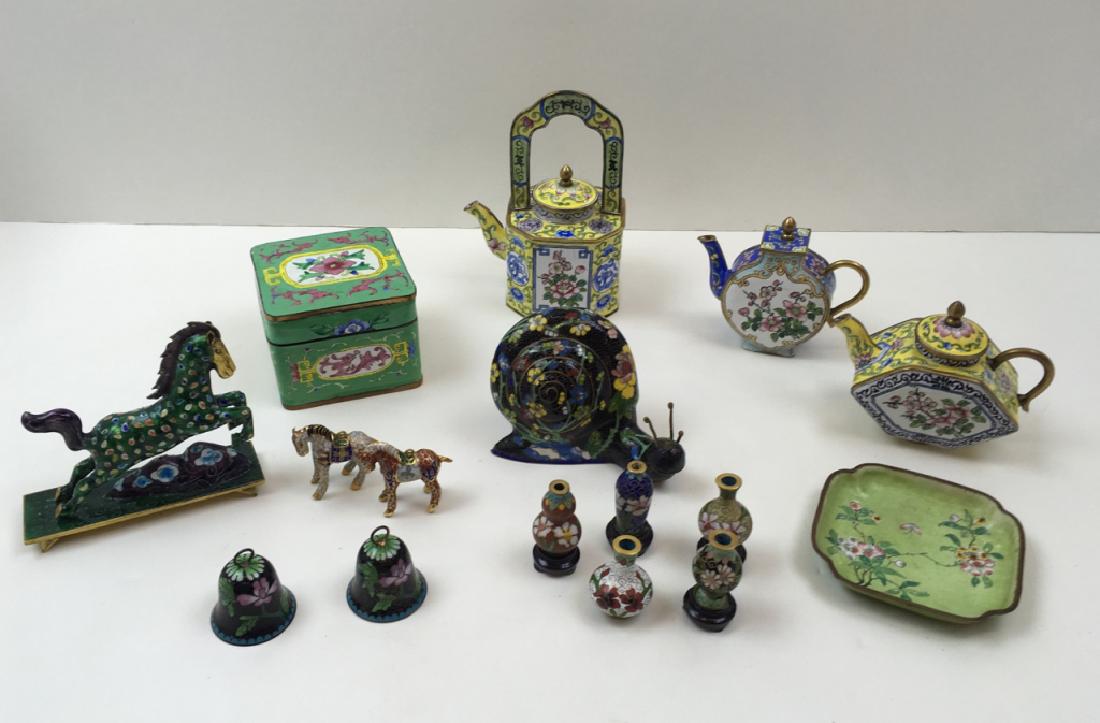 16 PCS OF CHINESE CLOISONNÉ (1 of 14)