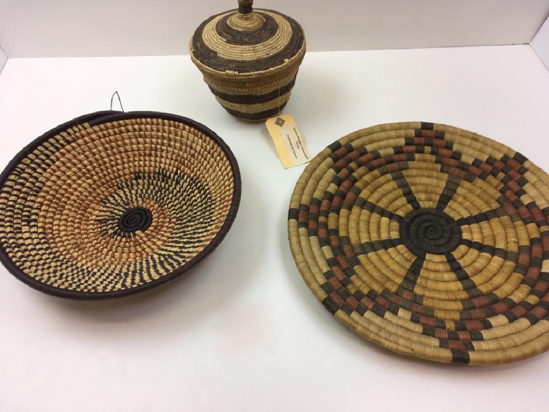 3 WOVEN BASKETS & BOWLS (1 of 9)