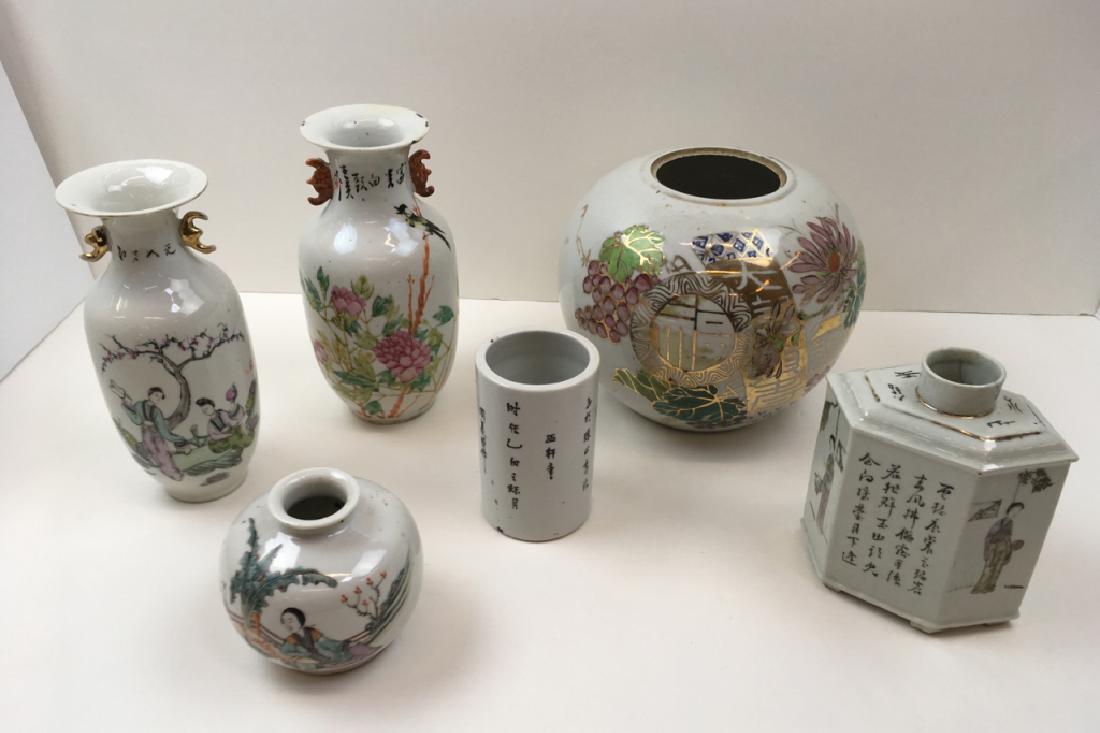 6 PCS OF HAND PAINTED CHINESE PORCELAINS (1 of 20)
