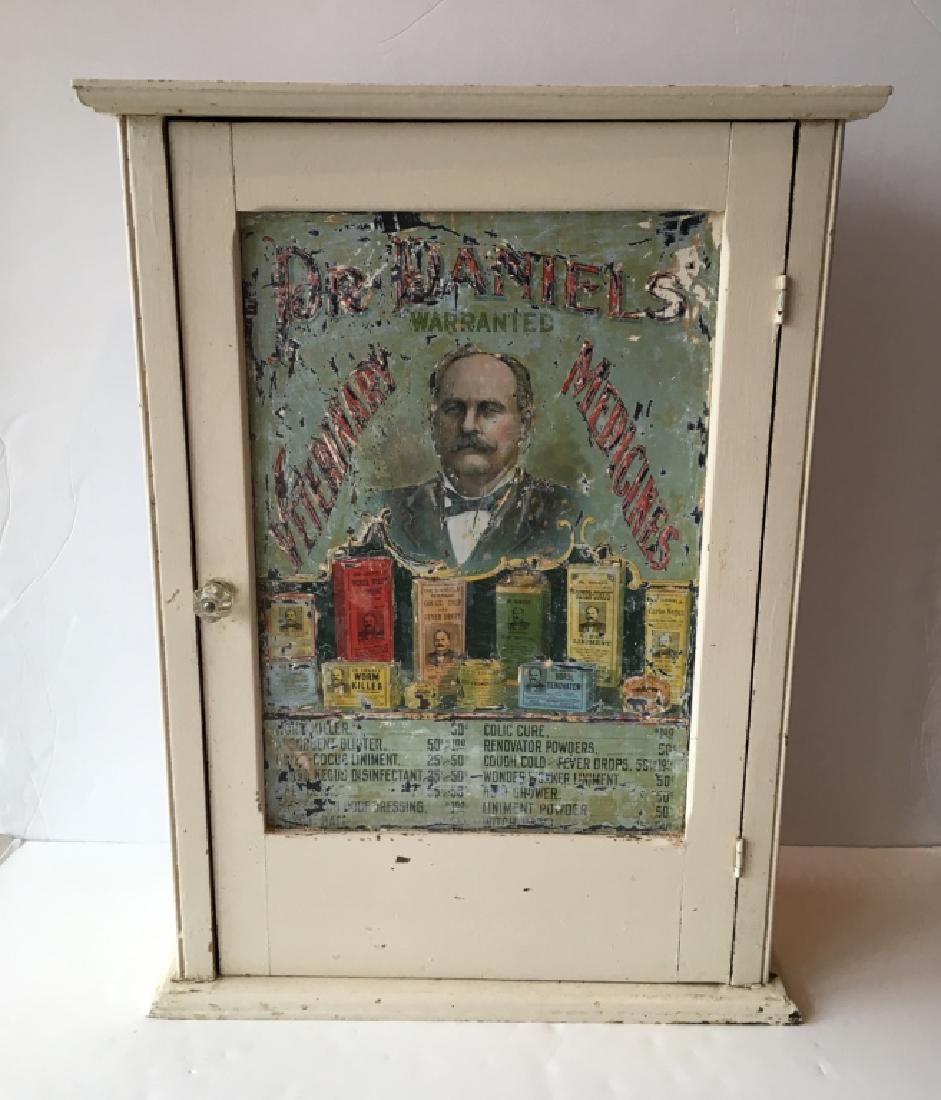 ANTIQUE DR. DANIELS' VETERINARY MEDICINES CABINET (1 of 9)