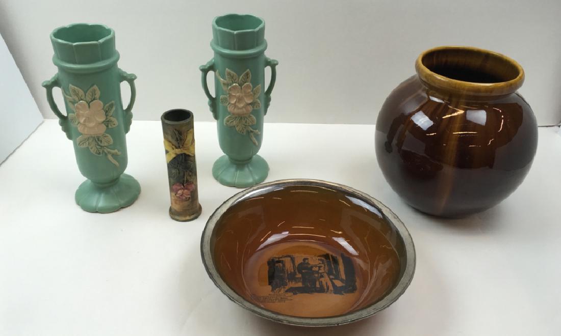 5 PCS - WELLER, RIDGWAYS & DENMARK DECORATIVES (1 of 19)