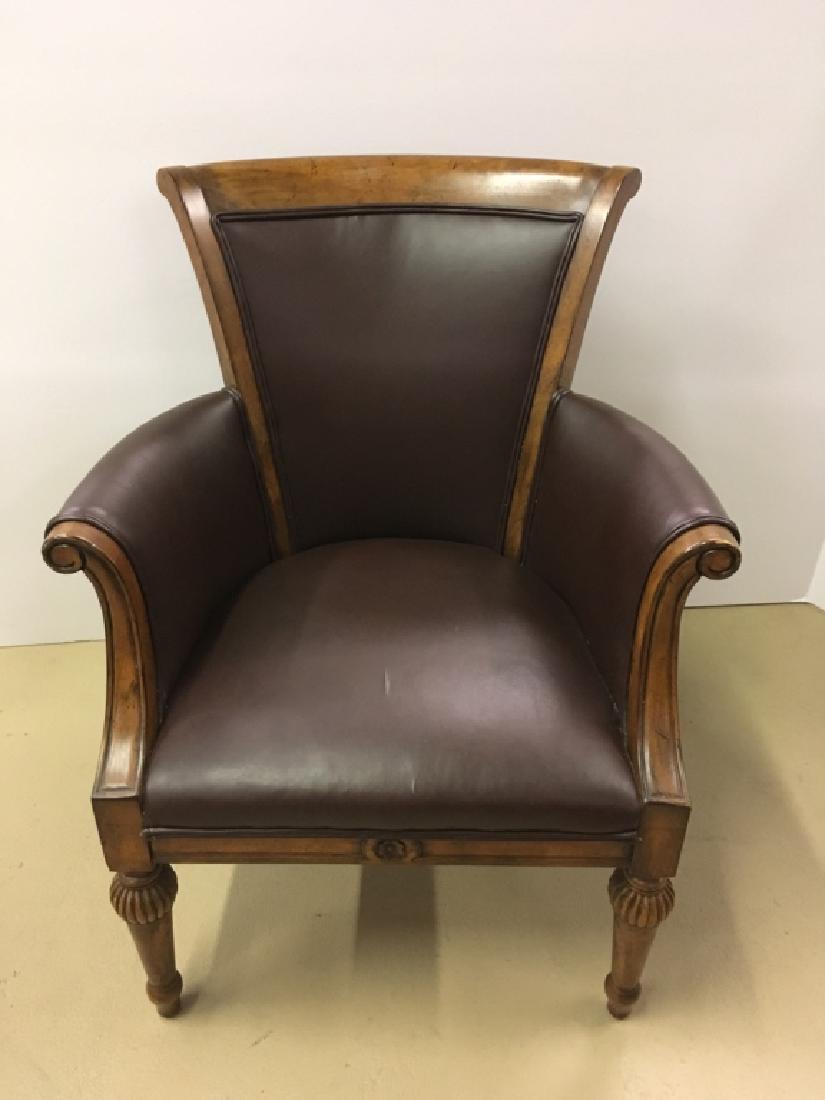 REGENCY STYLE UPHOLSTERED ARM CHAIR (1 of 7)