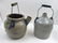 2 PCS ANTIQUE STONEWARE - BATTER JUG & WHISKEY JUG