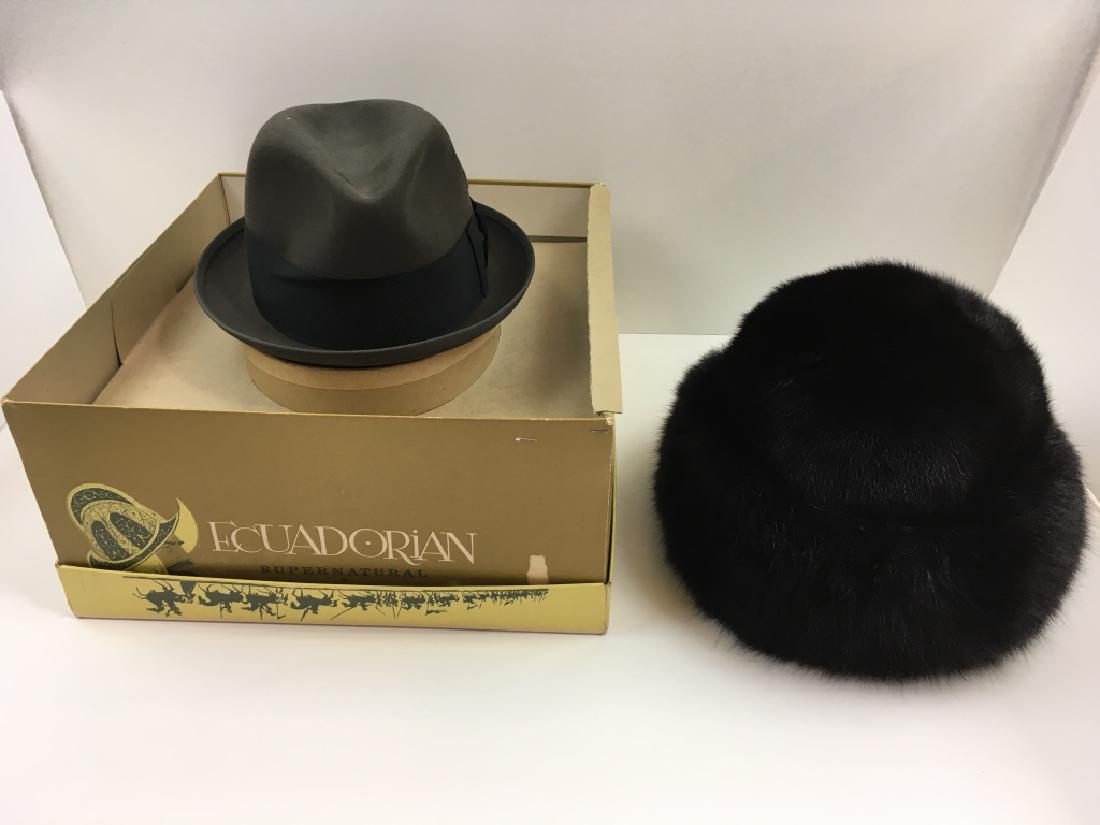 2 VINTAGE HATS - MEN'S FEDORA & LADIES' MINK (1 of 11)