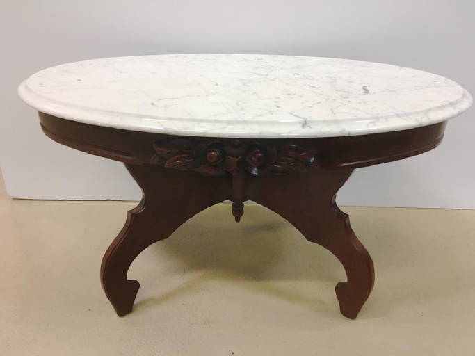 Reproduction Victorian Marble Top Coffee Table