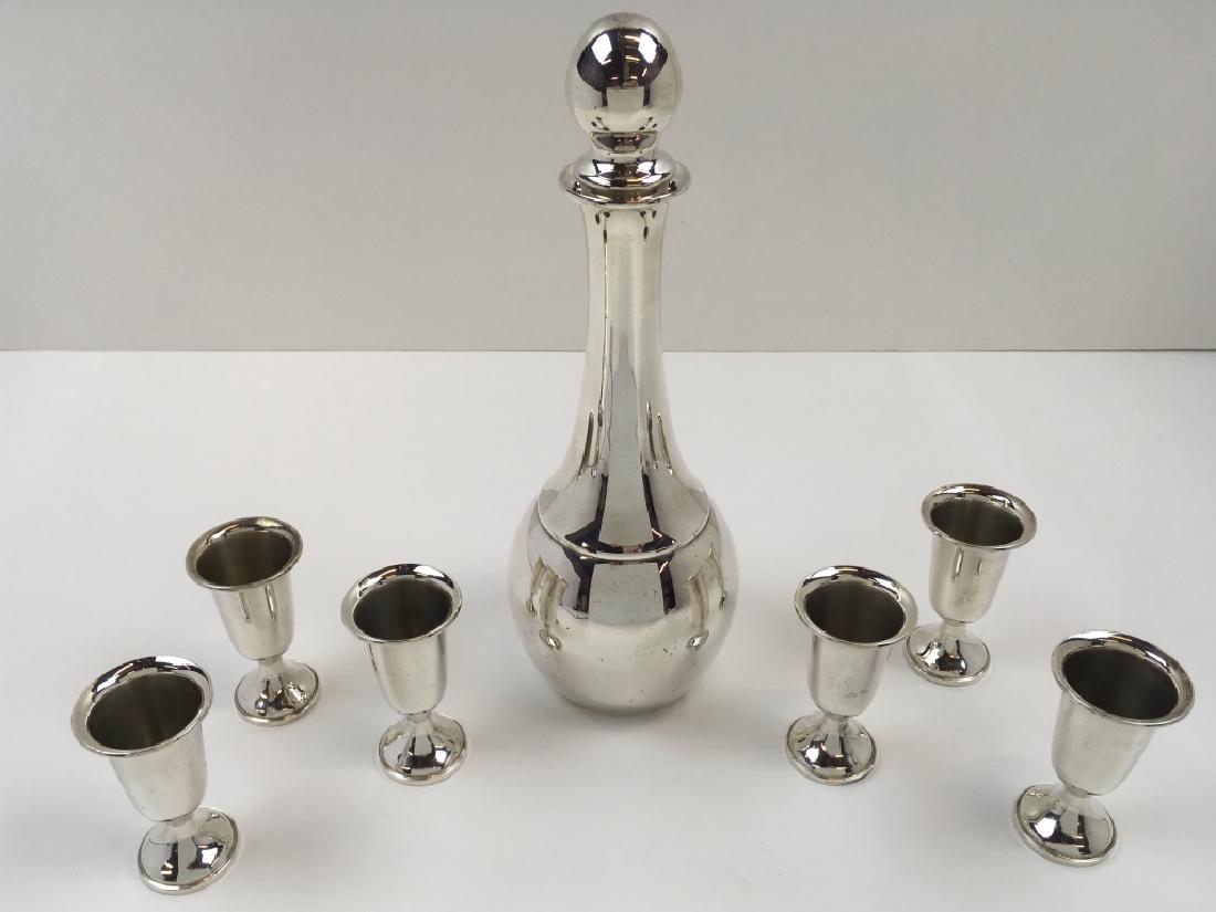 7 PCS - STERLING DECANTER & 6 STERLING LIQUORS (1 of 6)