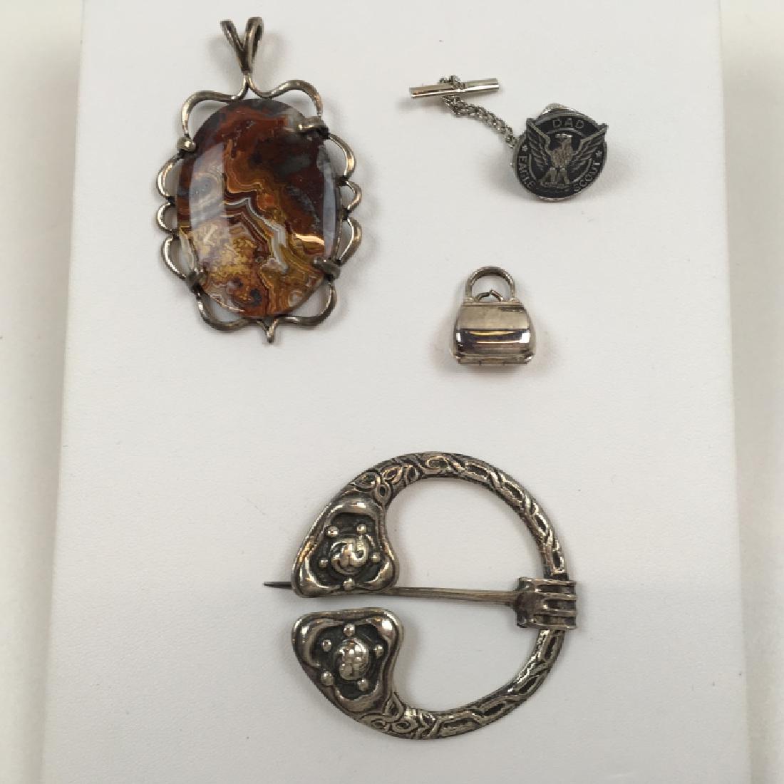 4 PCS OF STERLING & 800 SILVER JEWELRY (1 of 9)