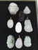 8 PCS - CHINESE CARVED STONE & PORCELAIN MONKEY