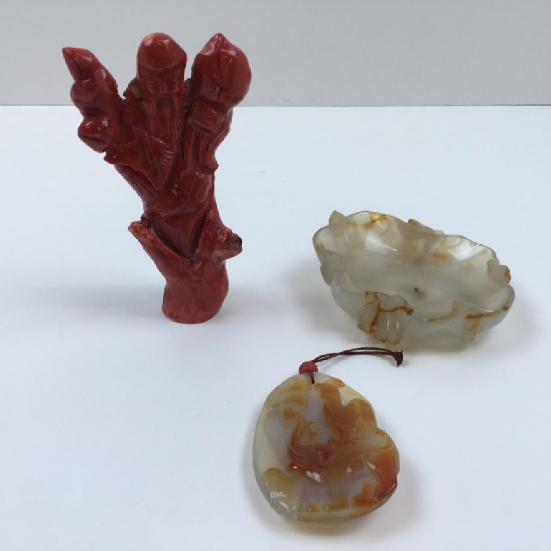 3 PCS OF CHINESE CARVED STONE (1 of 6)