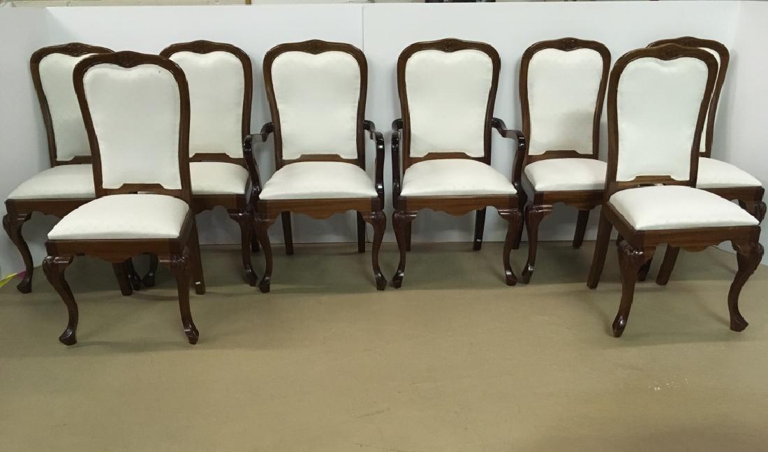 SET OF 8 CUSTOM MADE MAHOGANY DINING CHAIRS (1 of 14)