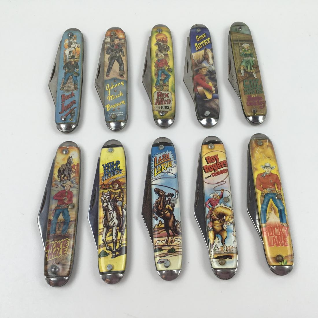10 NOVELTY WESTERN THEME POCKET KNIVES