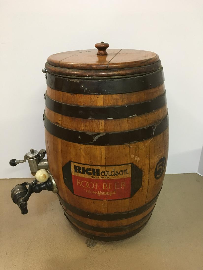 VINTAGE RICHARDSON ROOT BEER BARREL DISPENSER