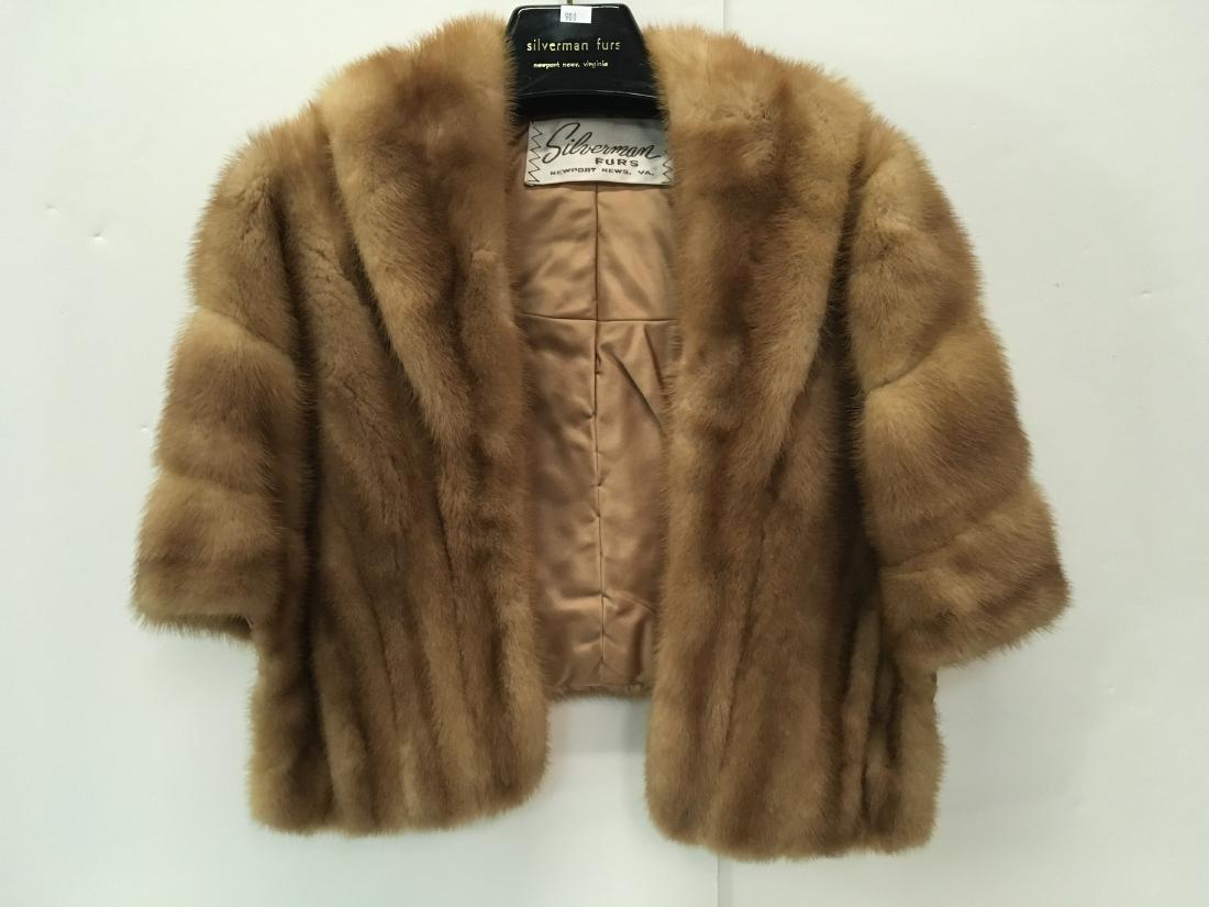 VINTAGE SILVERMAN FURS MINK STOLE: Approximate size 6 - 8