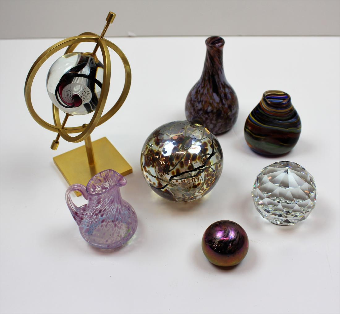 SEVEN PCS OF ART GLASS (1 of 10)