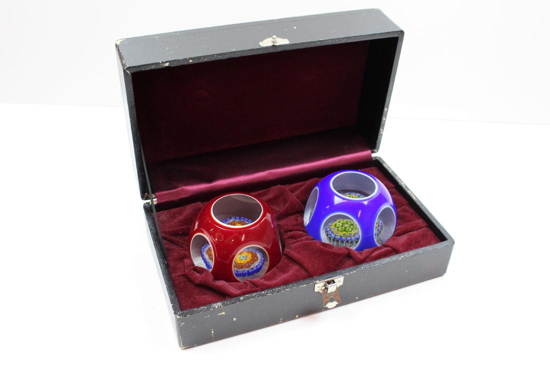 TWO MURANO ART GLASS PAPERWEIGHTS (1 of 11)