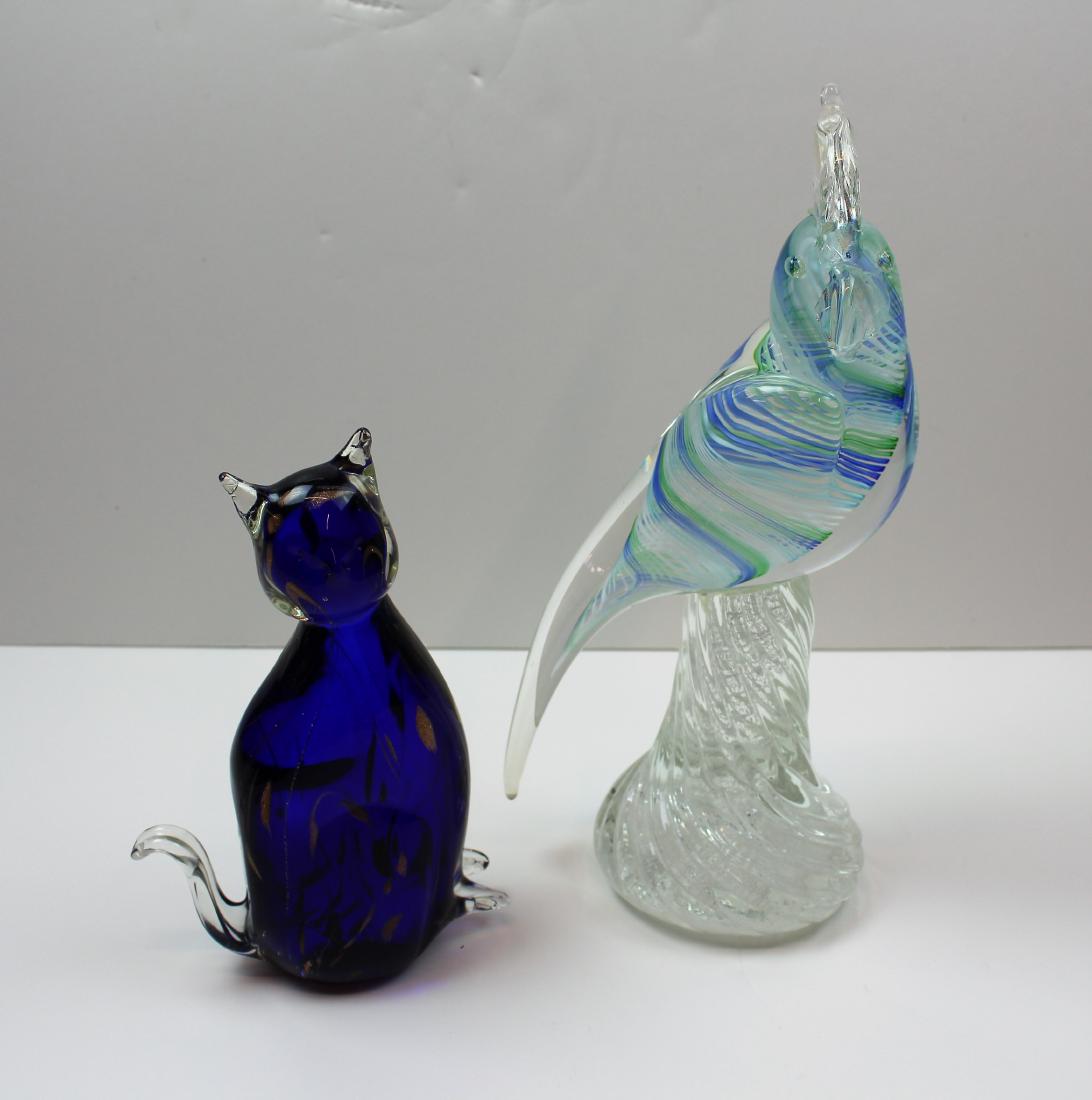 TWO PCS OF HAND BLOWN ART GLASS (1 of 9)