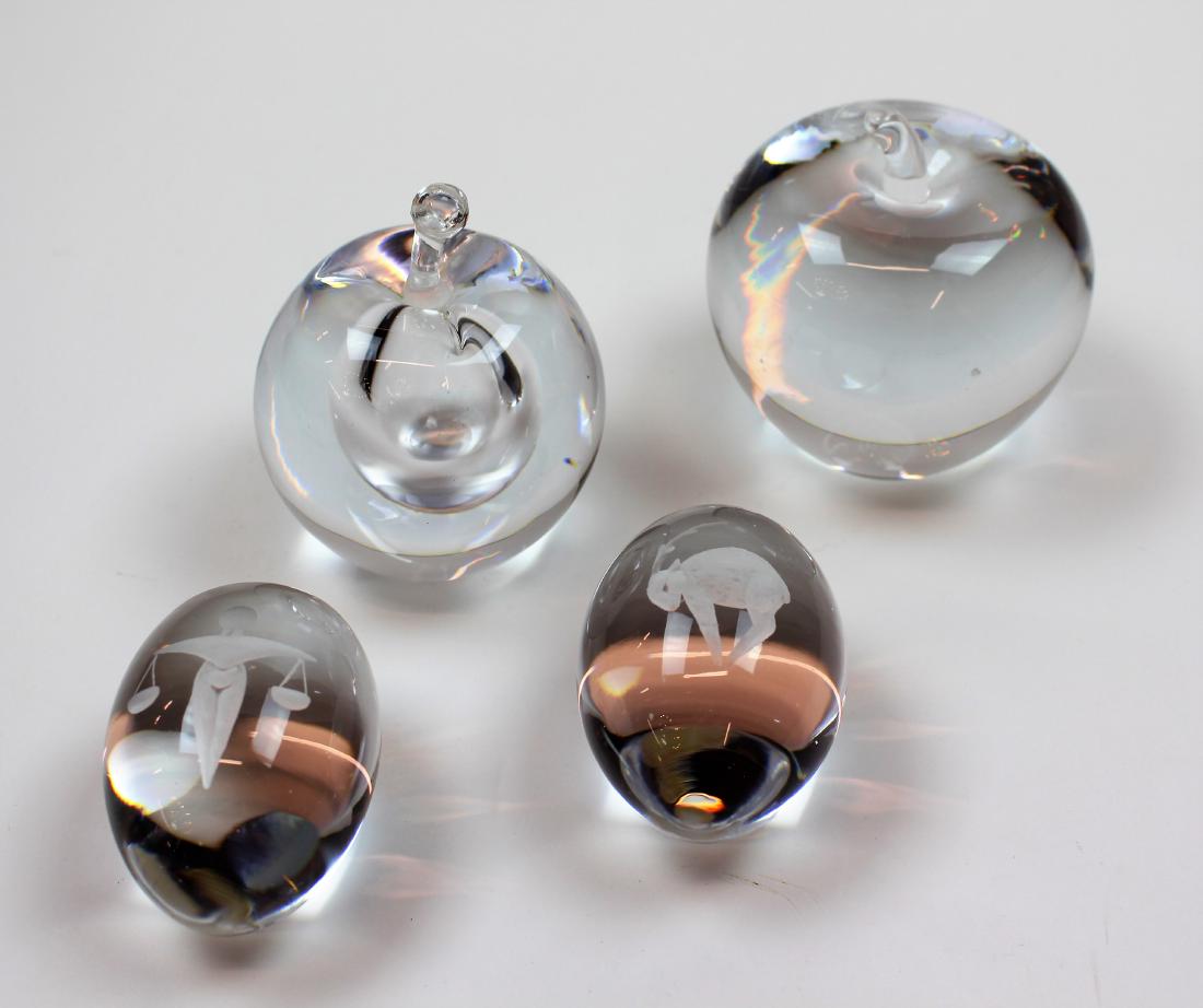 FOUR PCS OF CRYSTAL ART GLASS (1 of 10)