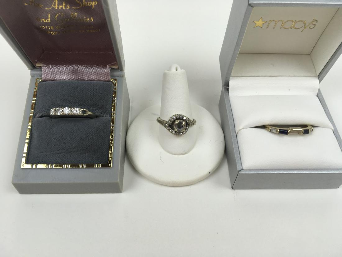 THREE 14K WHITE GOLD LADIES' RINGS (1 of 13)
