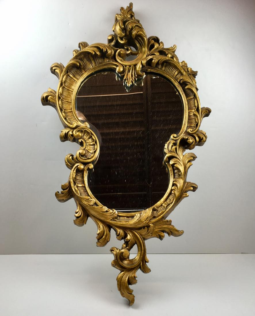 ORNATE GILT WOOD MIRROR (1 of 13)