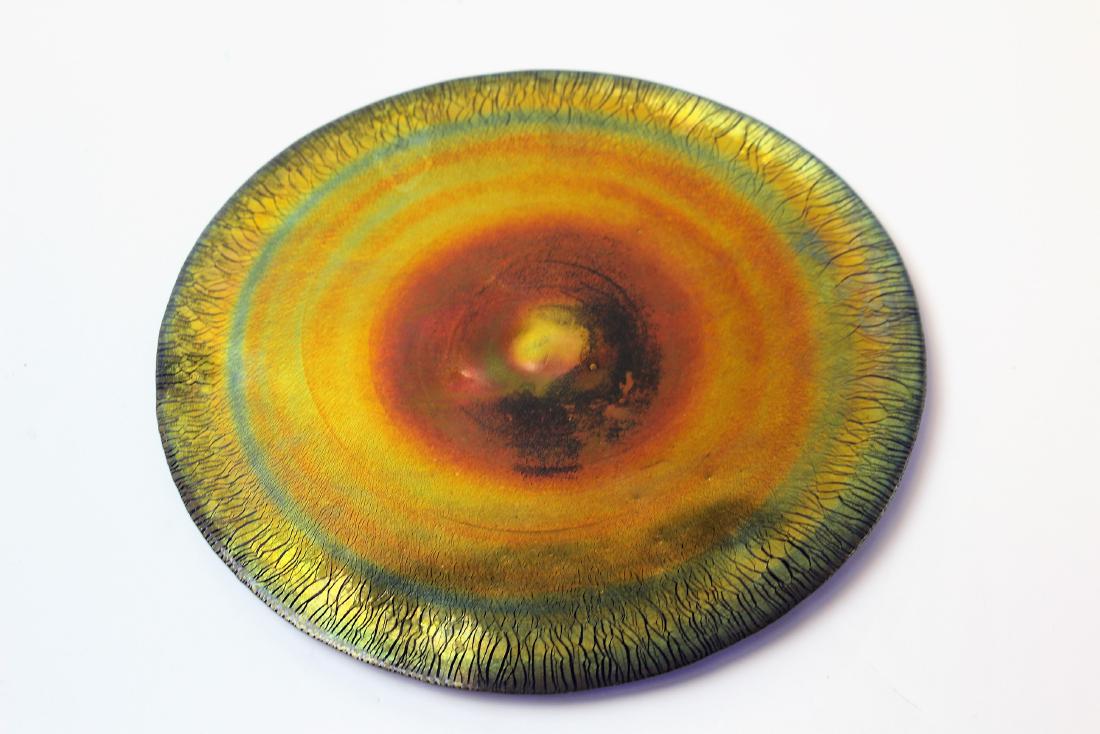 TIFFANY GOLD FAVRILE GLASS PEDESTAL  / STAND TOP (1 of 4)