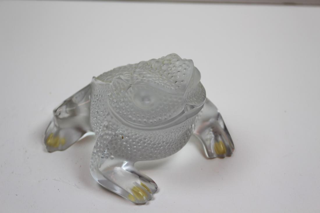 LALIQUE CRYSTAL GREGOIRE TOAD / FROG SCULPTURE (1 of 4)